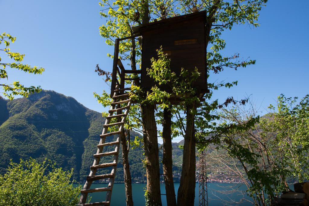 Tra Lago E Montagna Baita La Morena Nesso Bagian luar foto